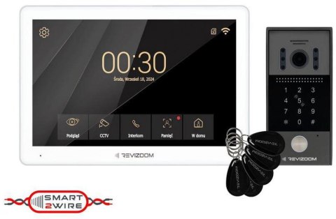 Wideodomofon REVIZOOM RM-T203HD WHITE/RC-212HD-CK1