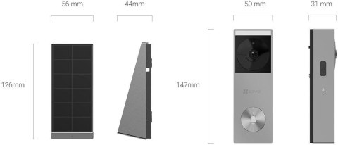 Dzwonek wideo Ezviz HP3 Pro 3MPx z panelem solarnym