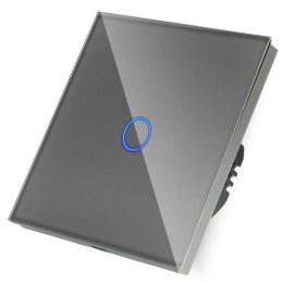 Włącznik dotykowy pojedynczy Wi-Fi 20A Bojler Szary z N