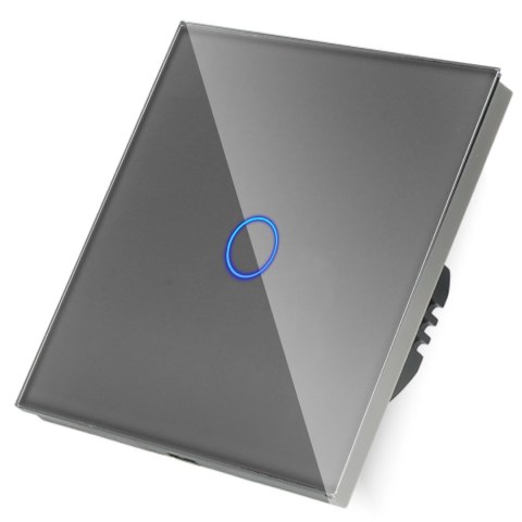 Włącznik dotykowy pojedynczy Wi-Fi 20A Bojler Szary z N